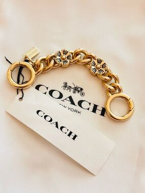 Coach Tea Rose Keychain/ Bag Charm/ Extender